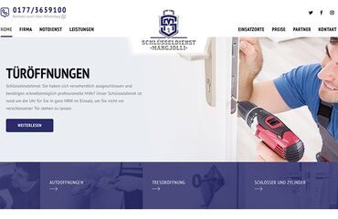 Webdesign Professionelle Türöffnungen und zuverlässiger Schlüsseldienst Mangjolli