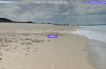 Webdesign Haus Wolkenblick Sylt