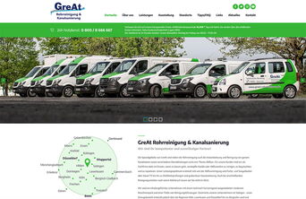Webdesign Great Rohrreinigung & Kanalsanierung
