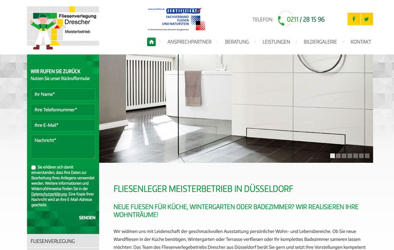 Fliesenleger Meisterbetrieb in Düsseldorf - Fliesenverlegung Drescher