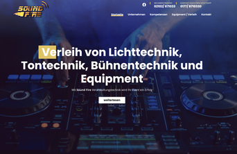 Webdesign Sound Fire