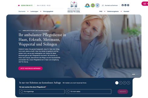 Webdesign Pflegedienst Herzwerk