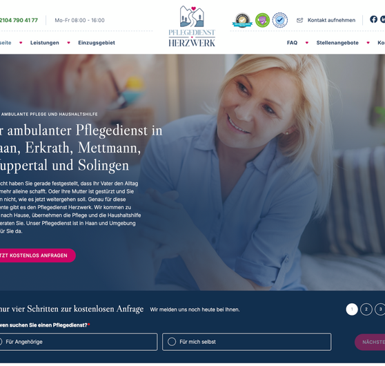 Webdesign Pflegedienst Herzwerk